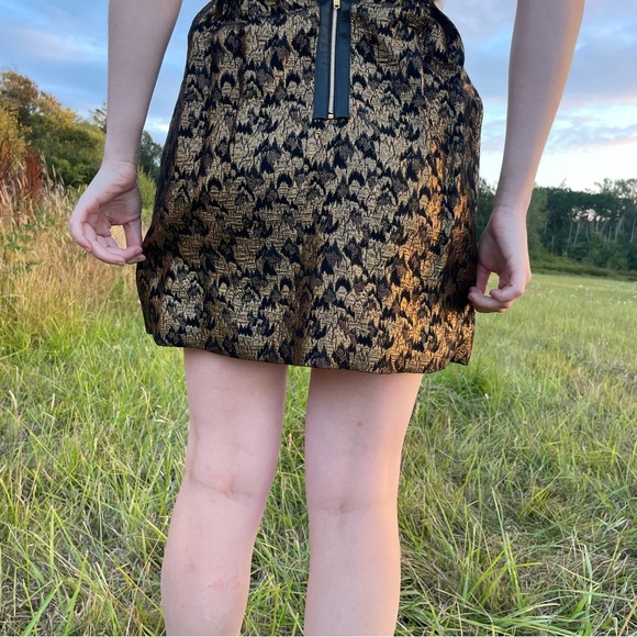 NWT Sezane Robe Simone Noir Dore Black Gold Leather Small Luxury Maximalist - Picture 12 of 16